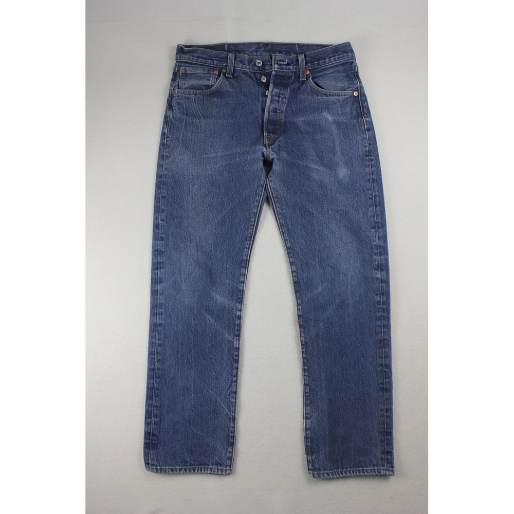 Levis 501 Jeans Mens 33x32 Original Fit Medium Wash Denim Button Fly 100% Cotton